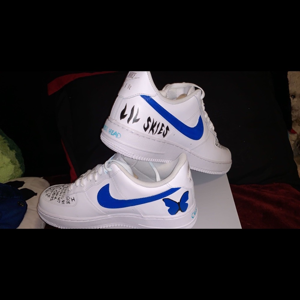 Lil Skies Hand Painted Custom Air Force One’s 🦋